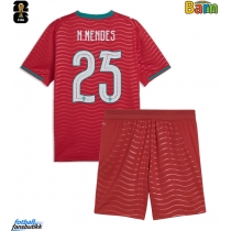 Portugal Nuno Mendes #25 Hjemmedraktsett Barn VM 2026 Kortermet (+ Korte bukser)